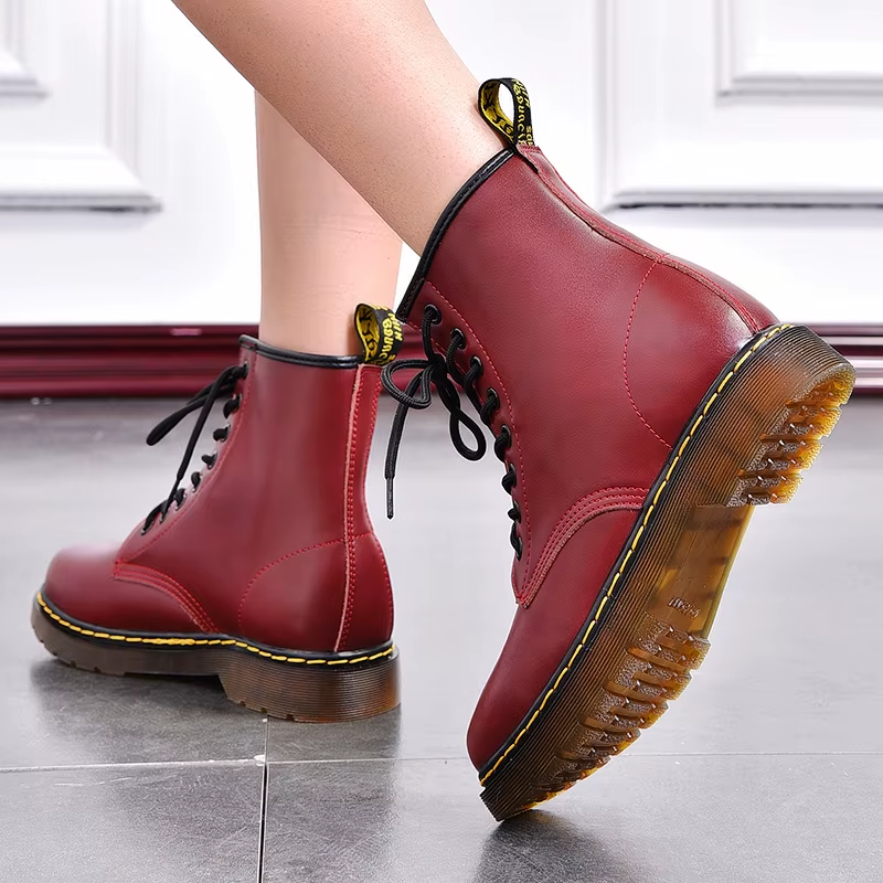 Men's Stylish Vegan Leather Winter Boots with Lace Up | Ideal for Autumn/Winter