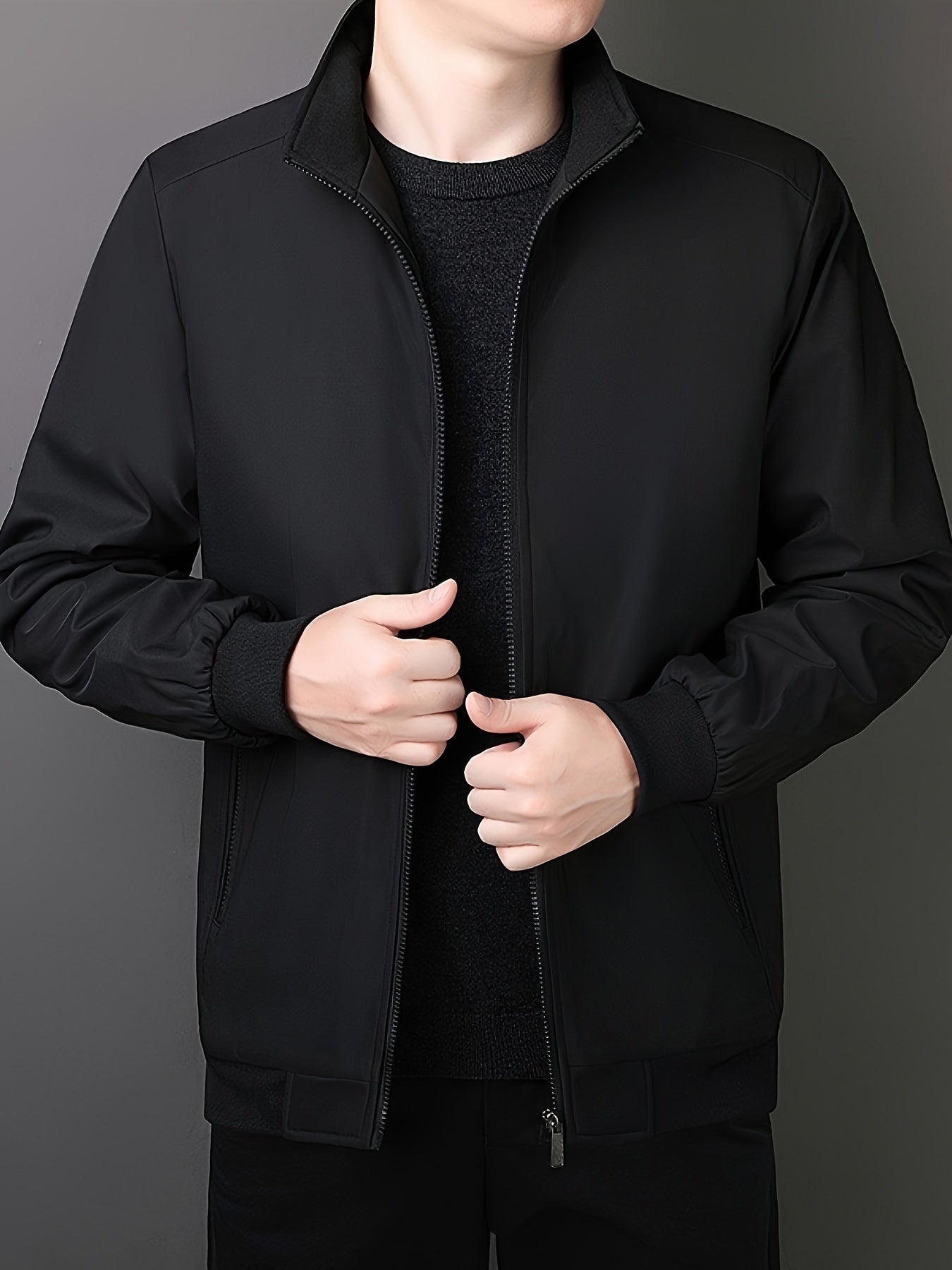 Casual zip up jacket sale