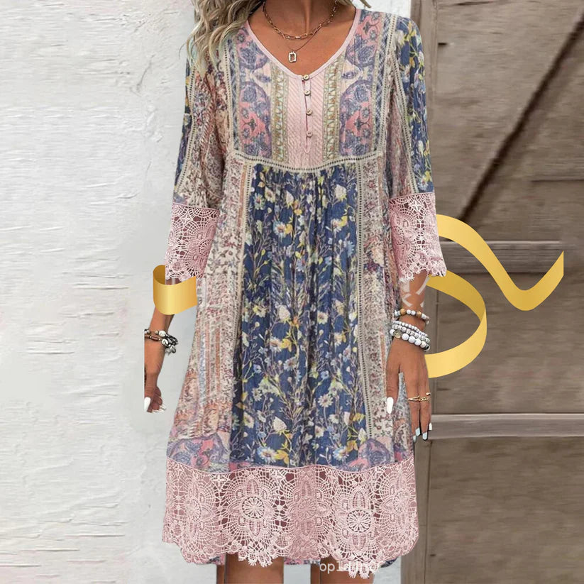 Chic Boho Midi Dress Ideal for Summer and Everyday Wear