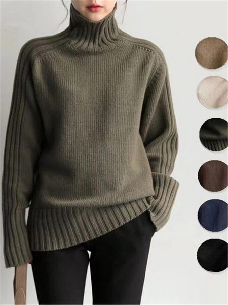 The color of the sweater is green.