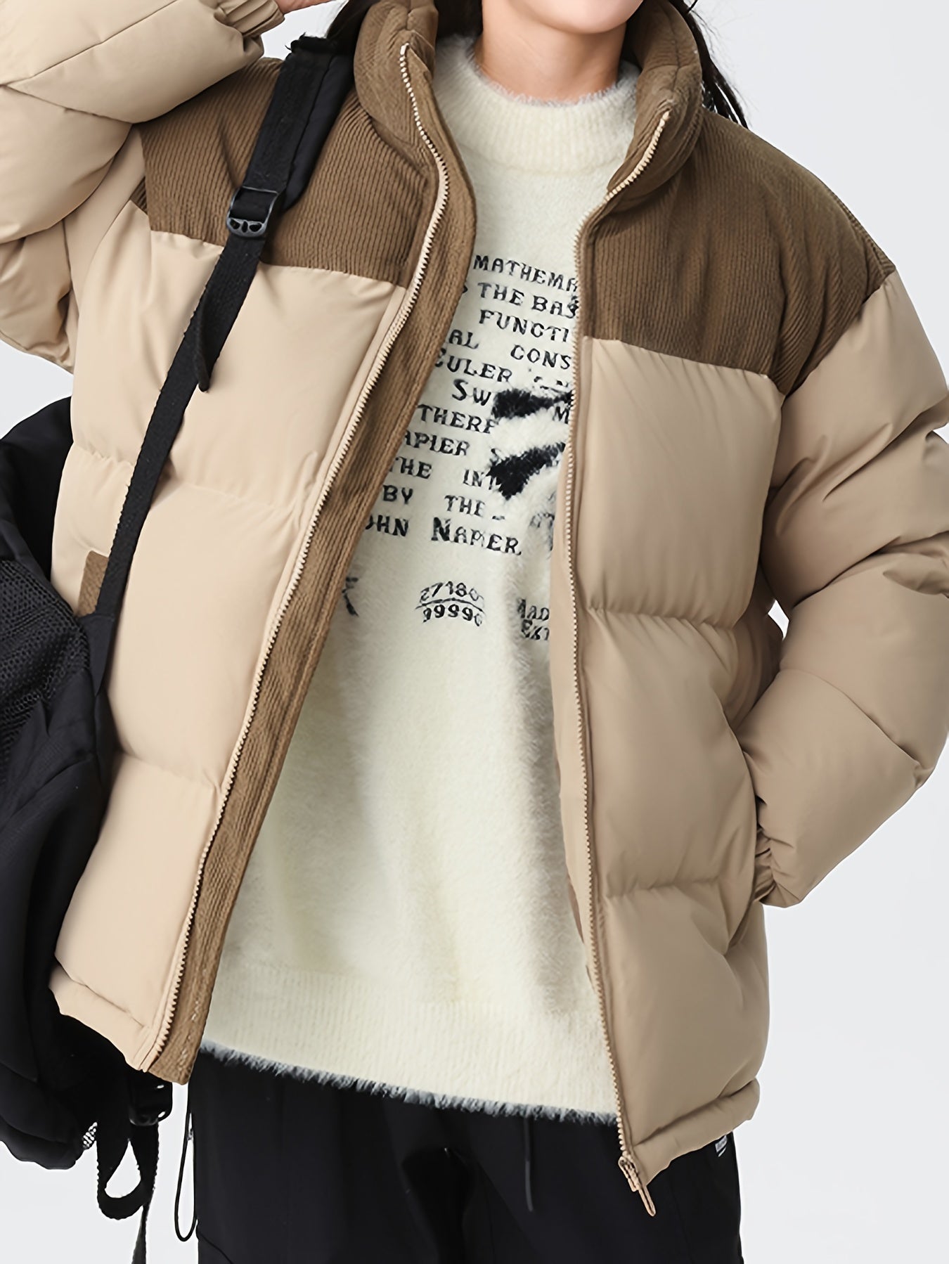 Color block winter jacket online