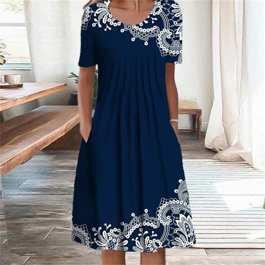 Marlowe - Timeless Floral Midi Dress for Women