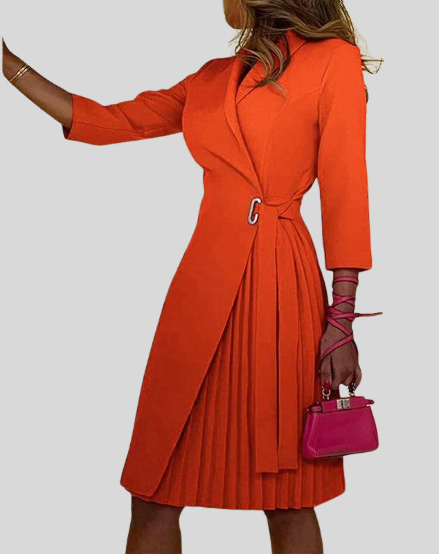 orange, pink