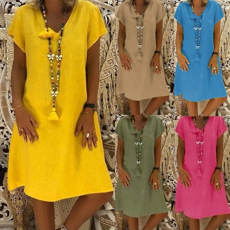 Tesni - Lightweight Midi Dress for Women