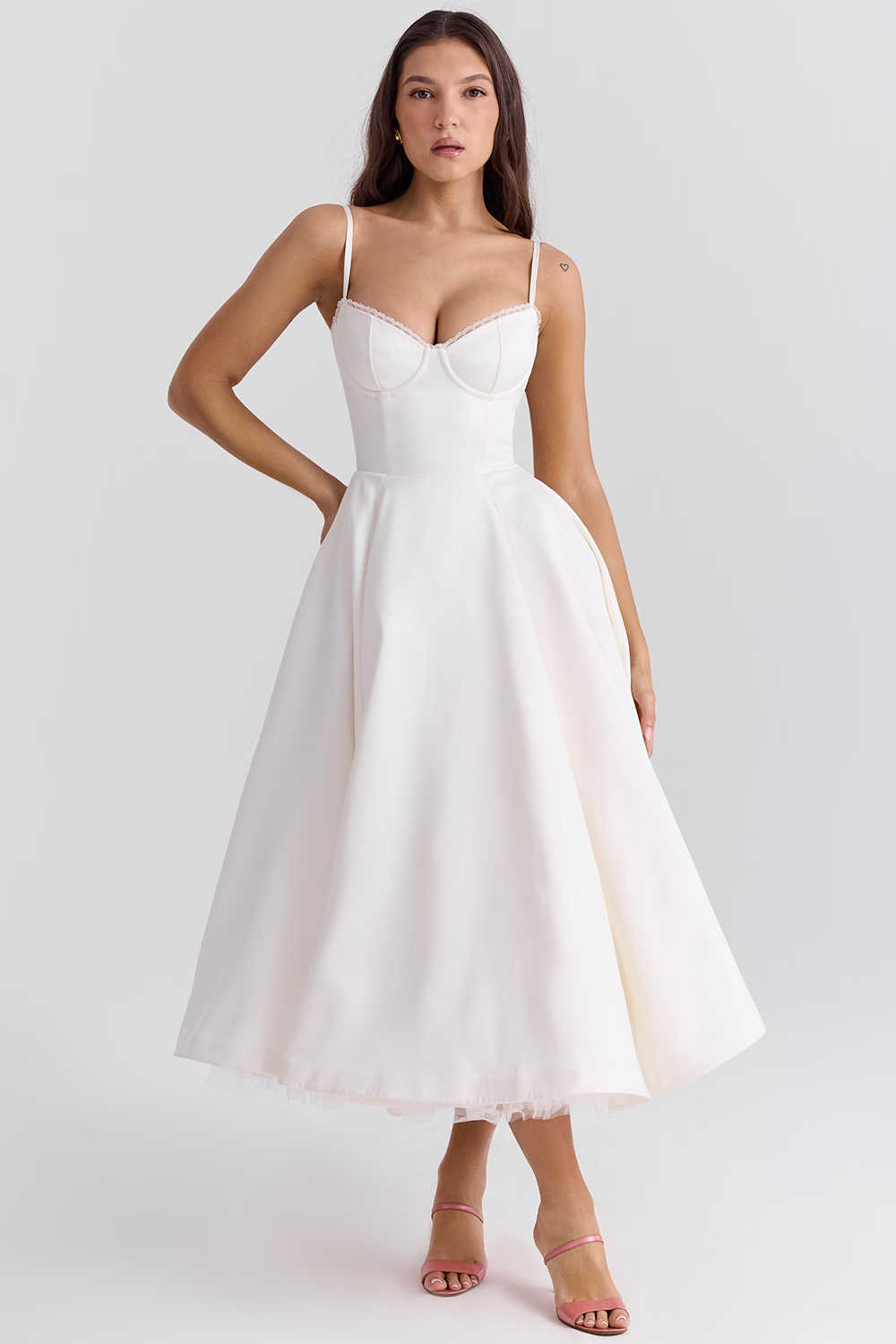 Annesley - Tulle Cocktail Midi Dress for Women
