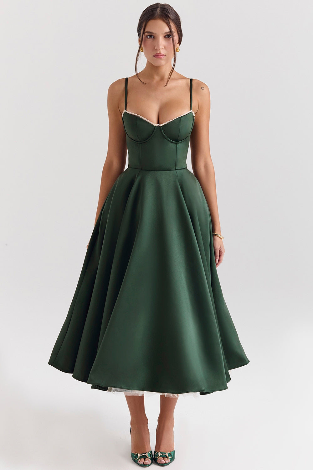 Annesley - Tulle Cocktail Midi Dress for Women