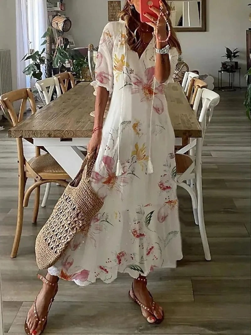 Azaria - Floral Maxi Dress for Women