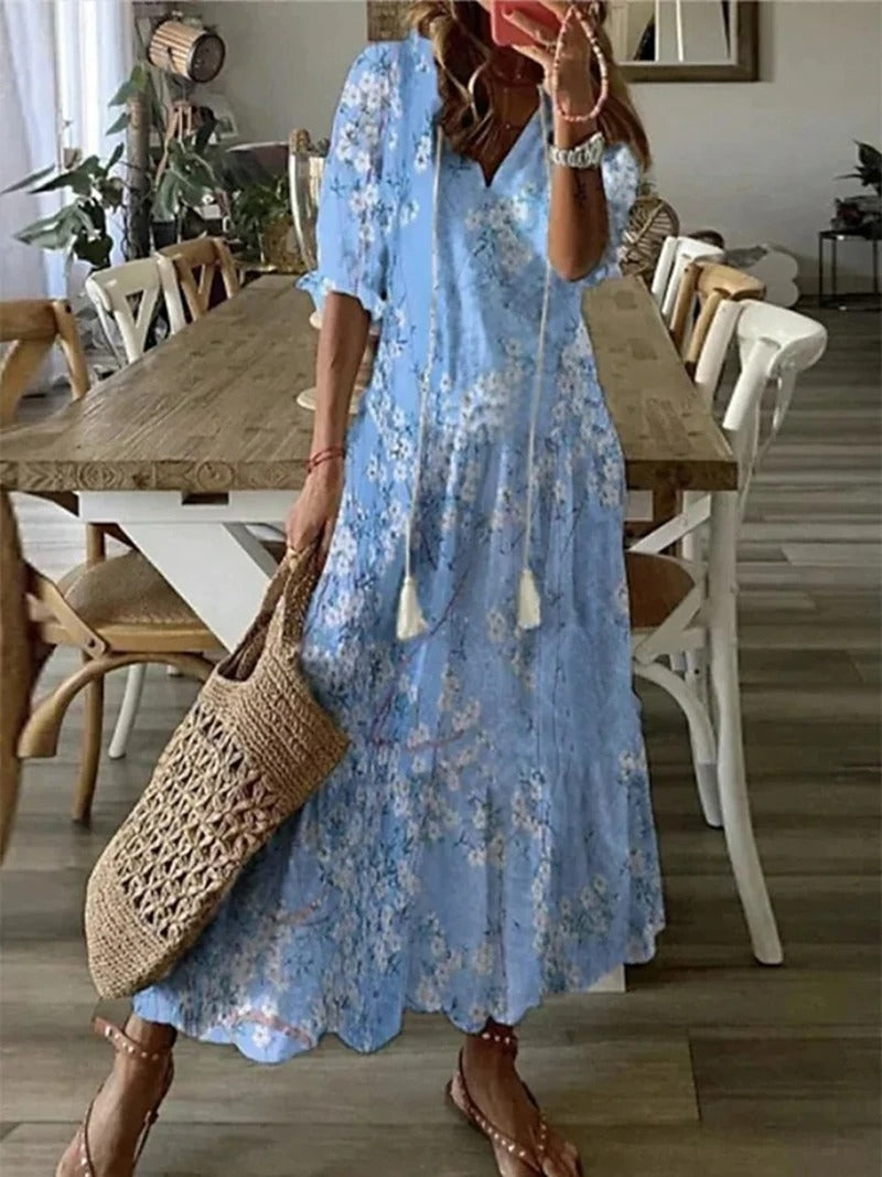 Azaria - Floral Maxi Dress for Women