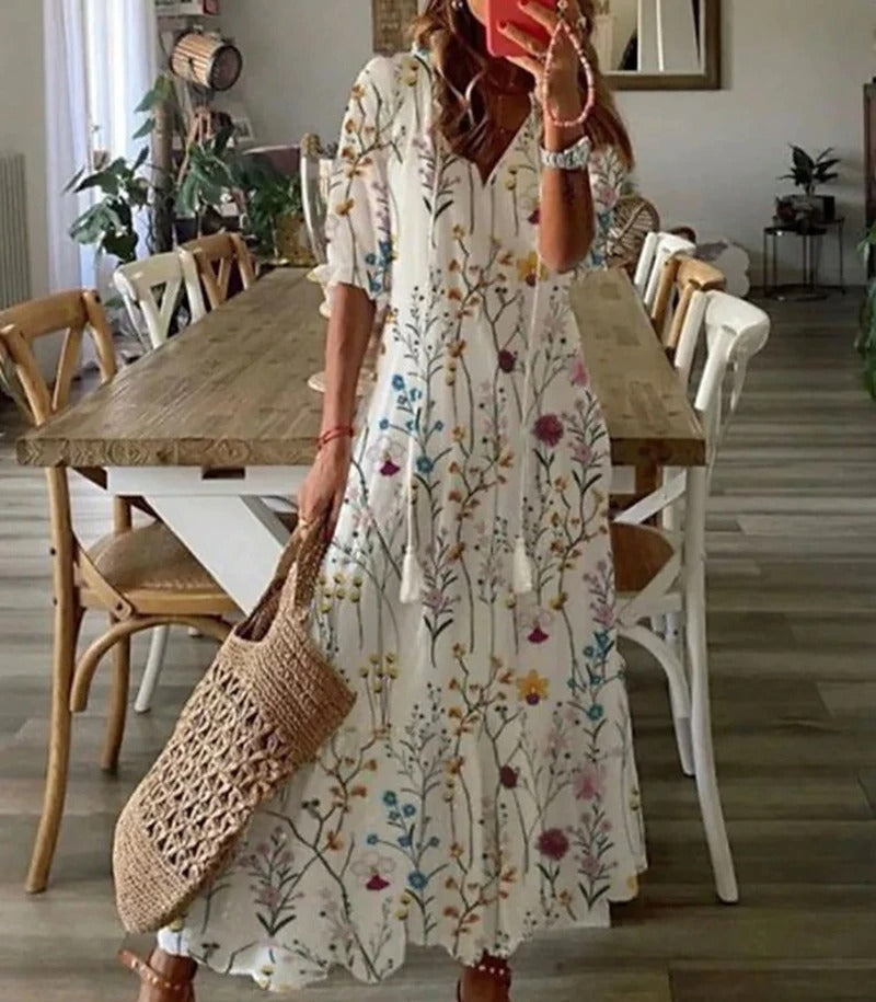 Azaria - Floral Maxi Dress for Women