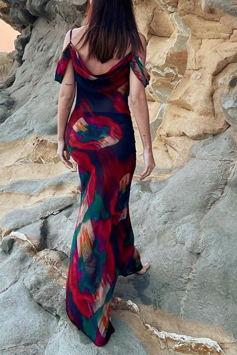 Mia - Fashion Print Trumpet Mermaid Dress for Women