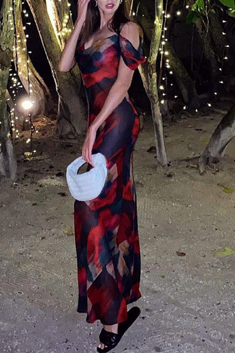 Mia - Fashion Print Trumpet Mermaid Dress for Women