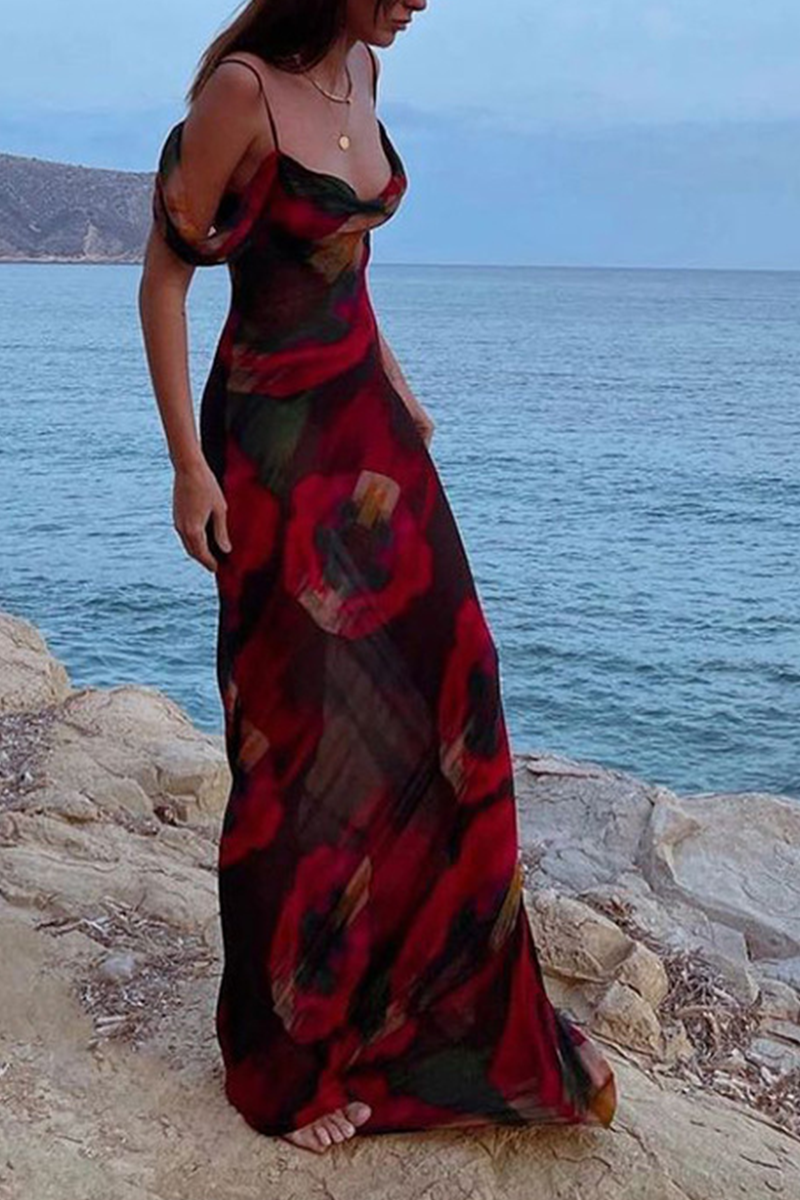 Mia - Fashion Print Trumpet Mermaid Dress for Women