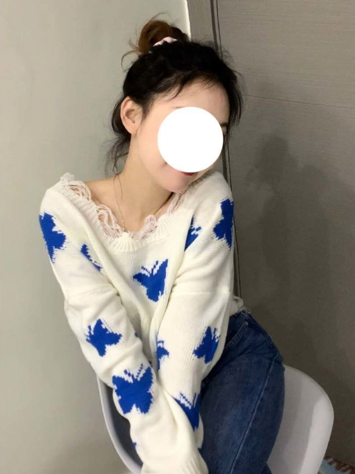 Women's Stylish Cashmere Butterfly Sweater | Ideal for Autumn/Winter