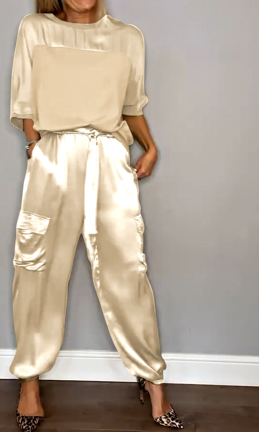 Olessa - Elegant Satin Outfit Set for Women