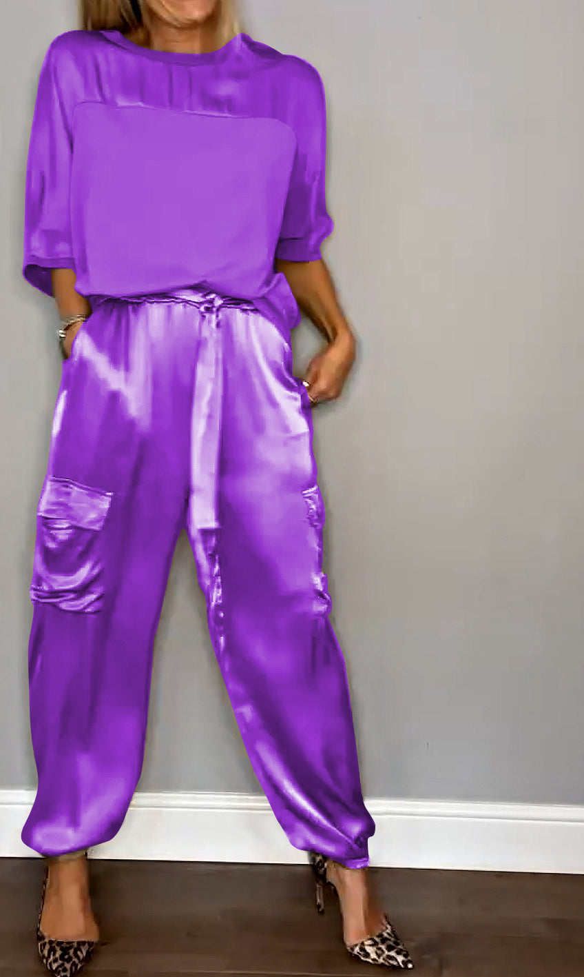 Olessa - Elegant Satin Outfit Set for Women