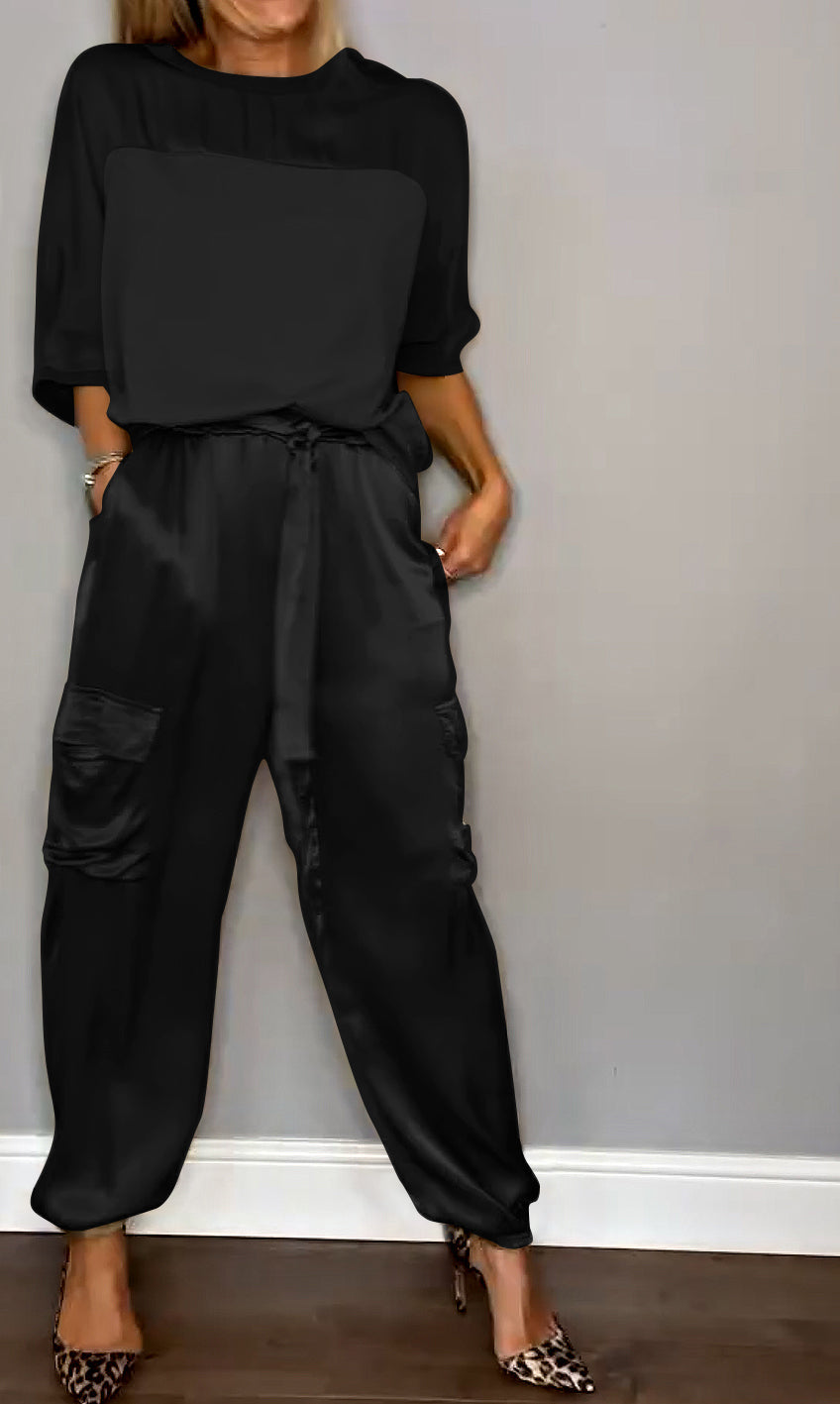 Olessa - Elegant Satin Outfit Set for Women