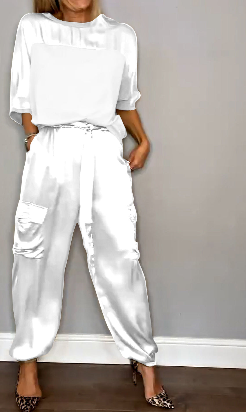 Olessa - Elegant Satin Outfit Set for Women