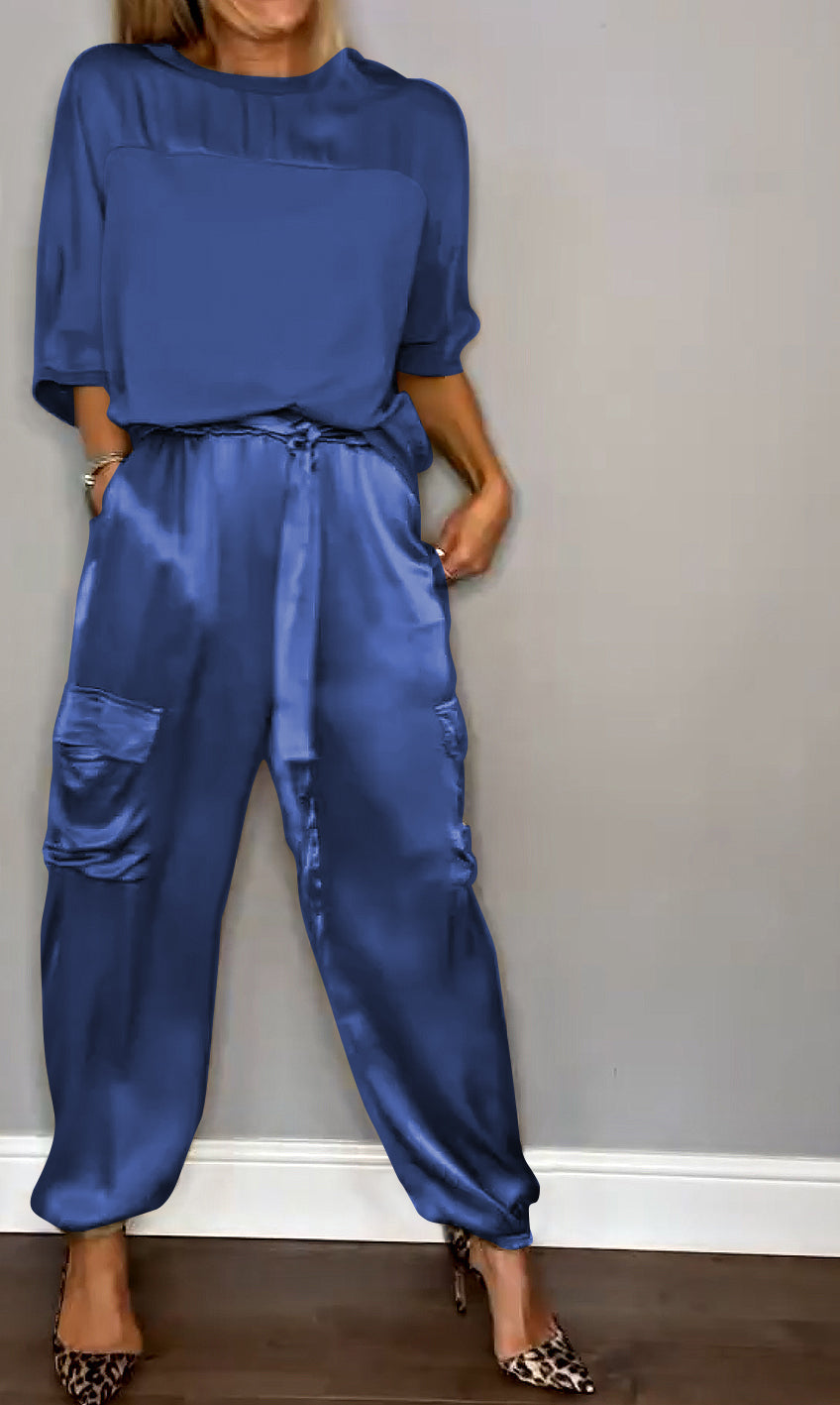 Olessa - Elegant Satin Outfit Set for Women