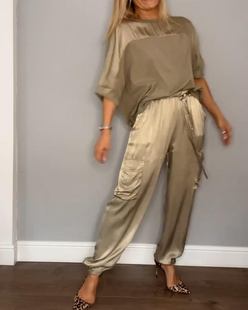 Olessa - Elegant Satin Outfit Set for Women