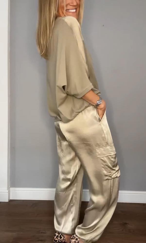 Olessa - Elegant Satin Outfit Set for Women