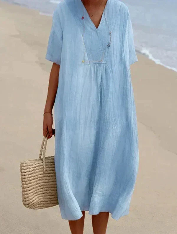 Halinae - Lightweight Summer Midi Dress for Women