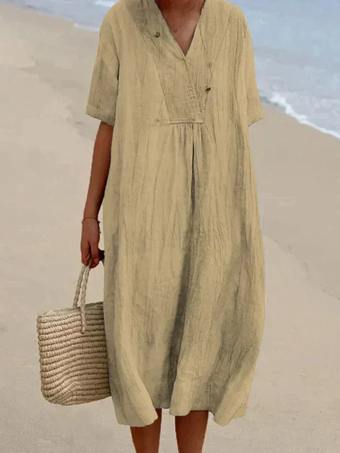 Halinae - Lightweight Summer Midi Dress for Women