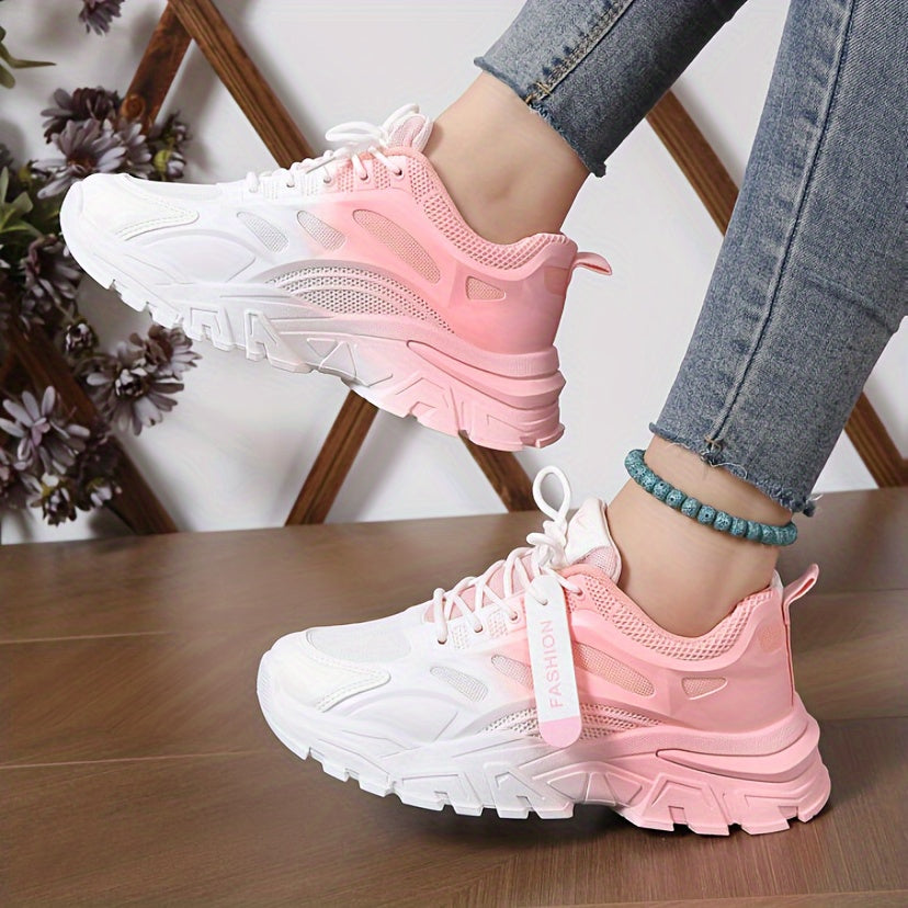 Elegant Gradient Chunky Sneakers for Women Perfect for Everyday Wear