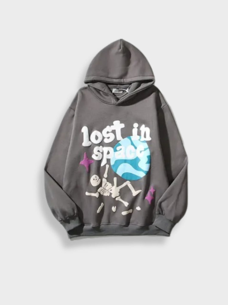 Comfotable Soft Lost In Space Print Hoodie For Men Ideal for Sprin Oliver Harrison London