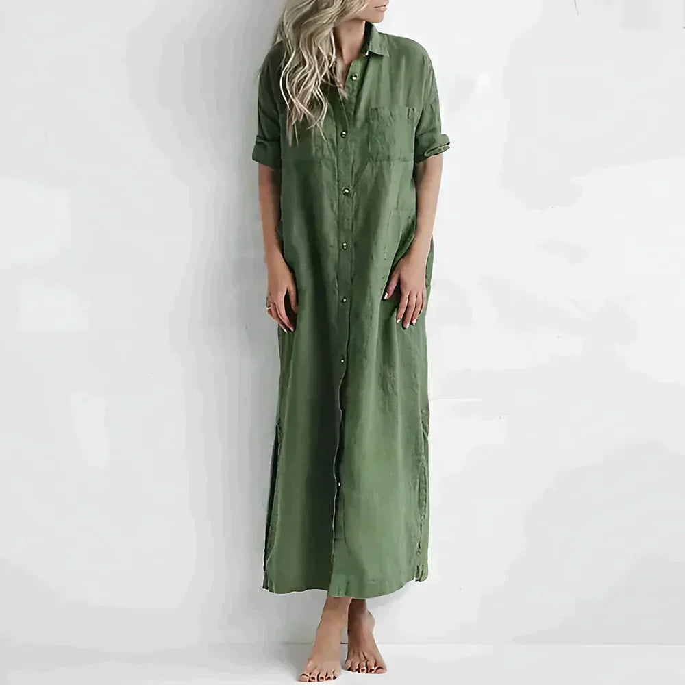 Variant image for Women's Trendy Lightweight Summer Dress with Flowy Silhouette-4