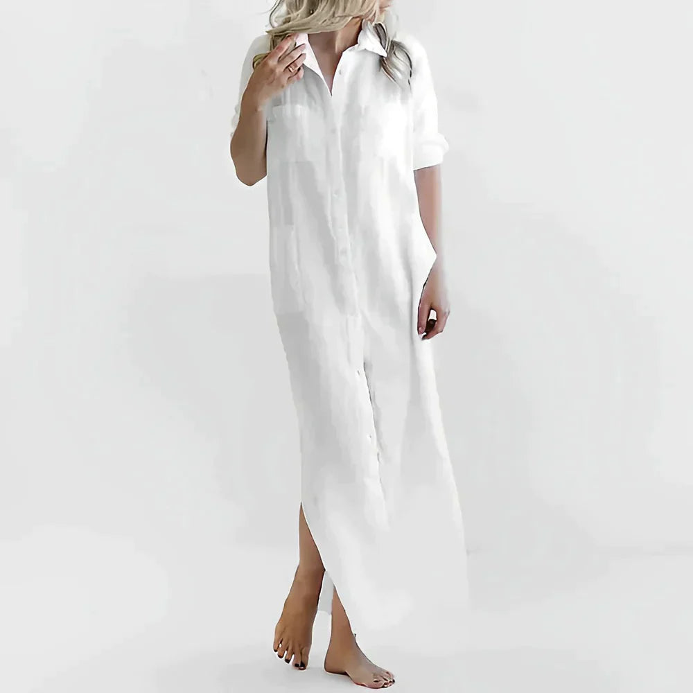 Variant image for Women's Trendy Lightweight Summer Dress with Flowy Silhouette-11