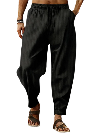 Ulric - Striped Linen Trousers - Chic - Lightweight - Perfect for Casual Days