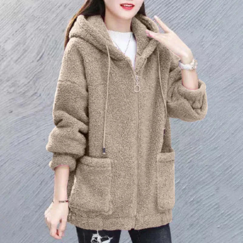 Women's Comfortable Soft Wool Hoodie with Front Pockets | Ideal for Autumn/Winter