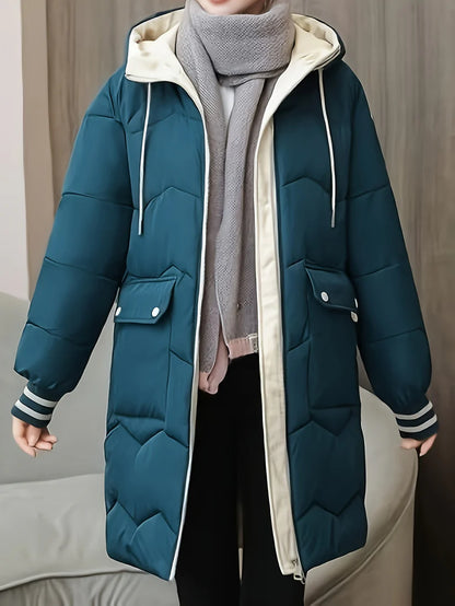 Stylish Warm Puffer Winter Jacket with Hood for Women | Perfect for Outdoor Activities