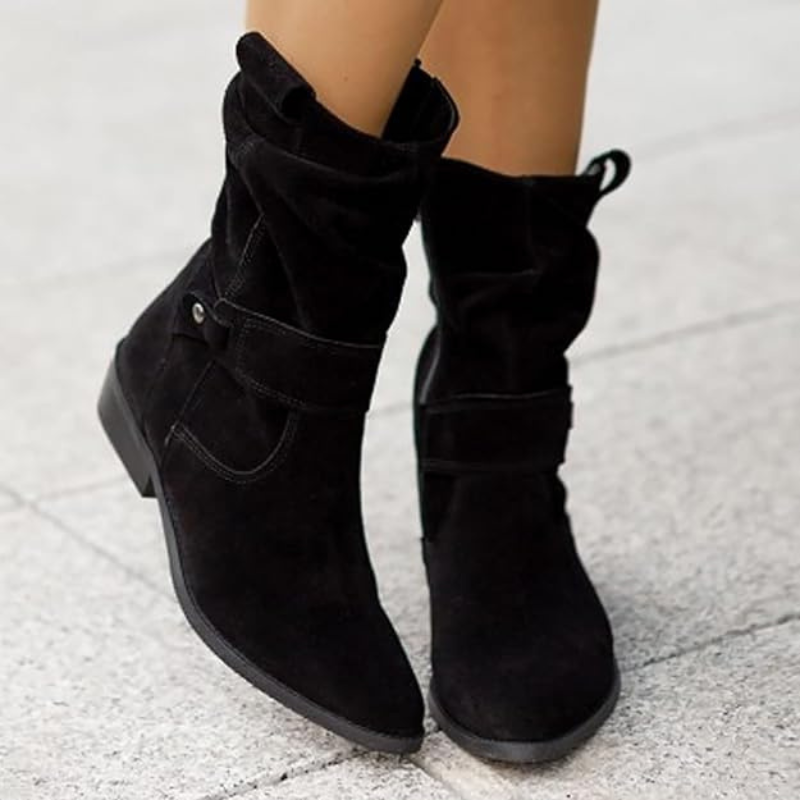 Jovie - Low Suede Boots - Chic - Seasoncollection- Ideal for Winter