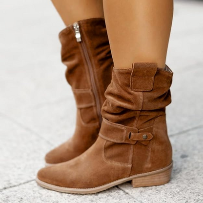 Jovie - Low Suede Boots - Chic - Seasoncollection- Ideal for Winter