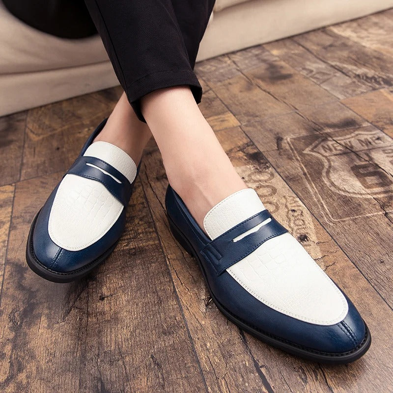 blue white