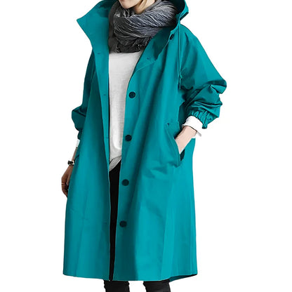 Classic Waterproof Rain Jacket with Hood for Women | Perfect for Outdoor Activities