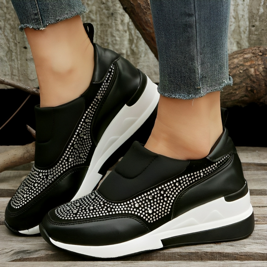 black, white