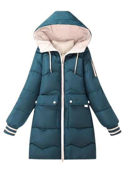 Women’s Casual Zip-Up Hoodie Drawstring Puffy Coat | Perfect for Casual Days