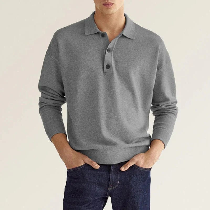 Saul - Polo shirt with Long Sleeves - Casual - Modern Style - Everyday Wear