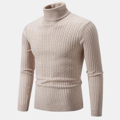 Jared - Knitted turtleneck sweater - Classic - Comfortable - Ideal for autumn/winter