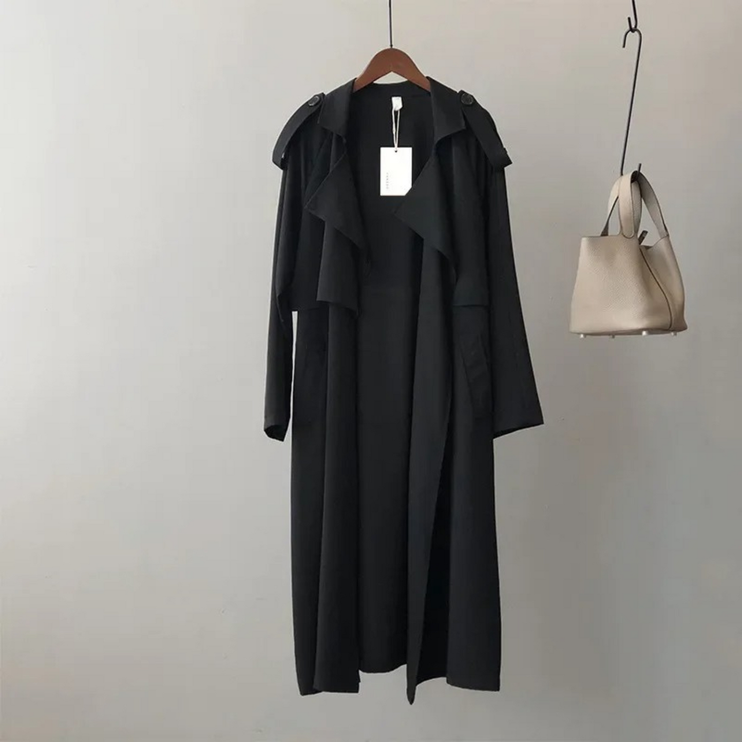 Women's Casual Open-Front Long Trenchcoat | Ideal for Autumn/Winter