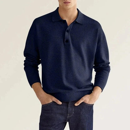 Saul - Polo shirt with Long Sleeves - Casual - Modern Style - Everyday Wear