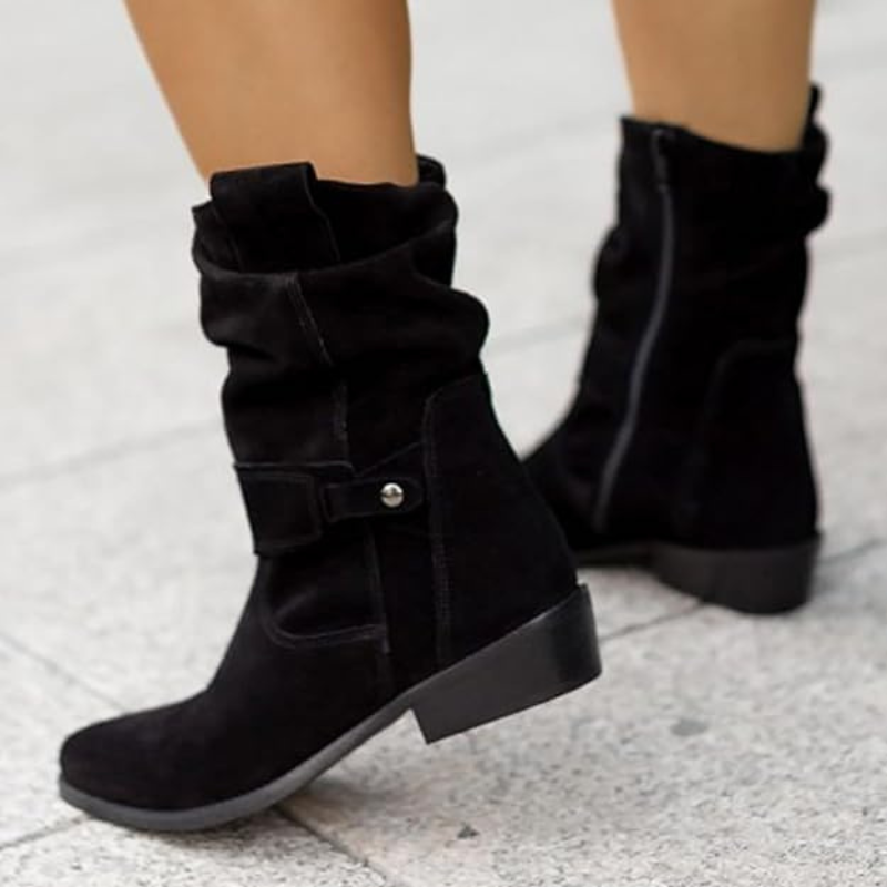 Jovie - Low Suede Boots - Chic - Seasoncollection- Ideal for Winter