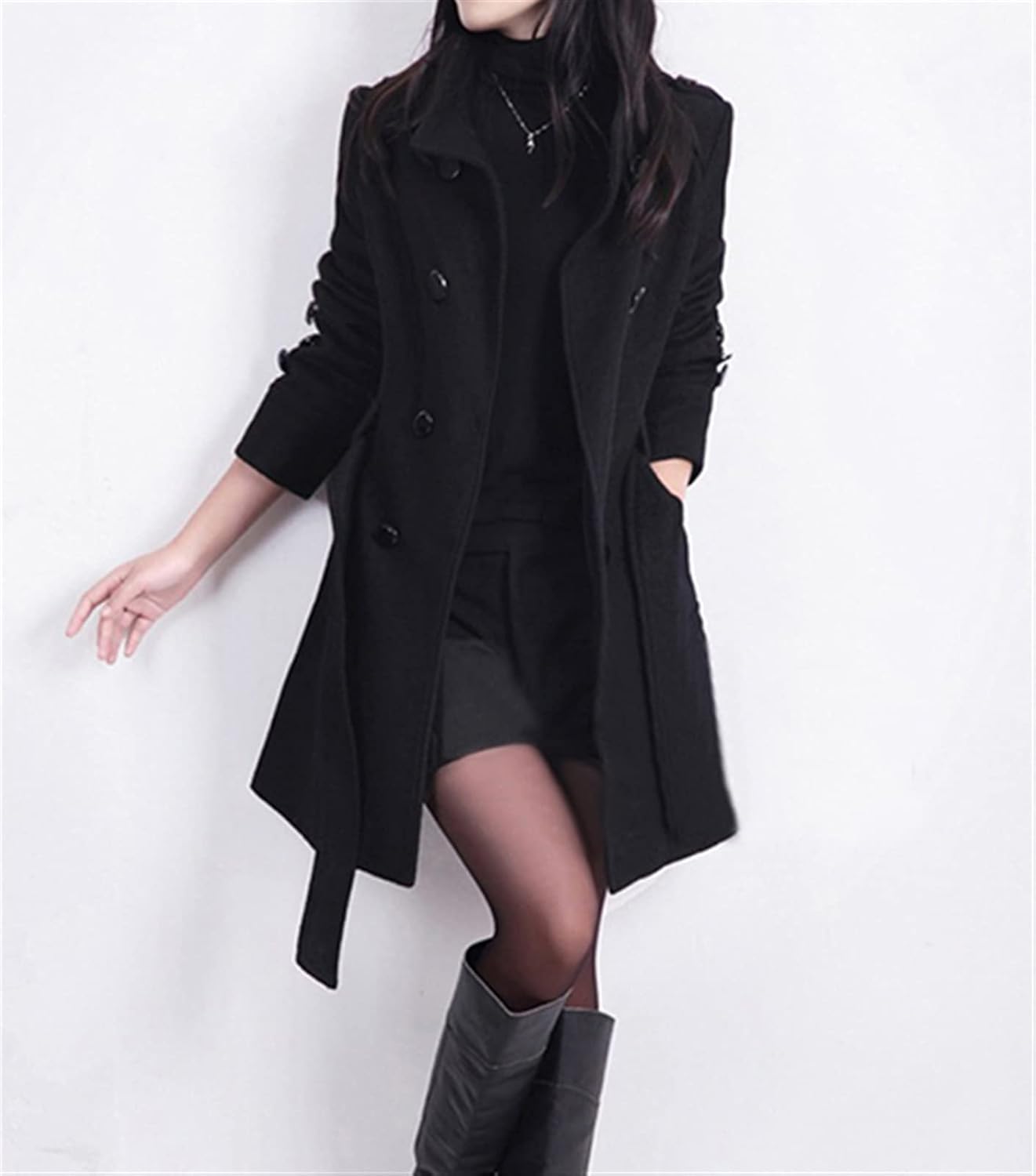 Chic Long Coat with Belt | Perfect for Autumn Wear