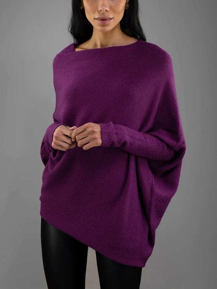 Natasha - Elegant Loose Cotton Sweater - for Women | Perfect for Casual Days