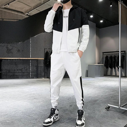 Men's Jacket & Joggers Casual Tracksuit Set with Full Zip | Perfect for All-Season Comfort