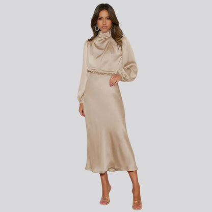 Women's Midi Dress in Longsleeve Design | Ideal for Spring/Summer