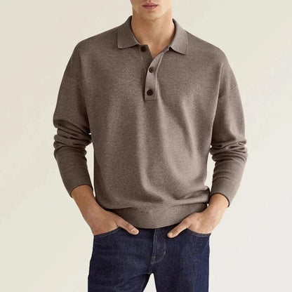 Saul - Polo shirt with Long Sleeves - Casual - Modern Style - Everyday Wear