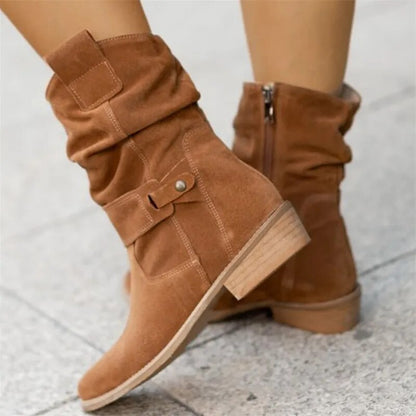 Jovie - Low Suede Boots - Chic - Seasoncollection- Ideal for Winter